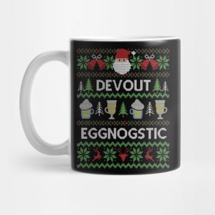 Ugly Christmas Sweater Devout Eggnostic Eggnog Mug